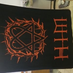 HIM His Infernal Majesty fleece throw blanket